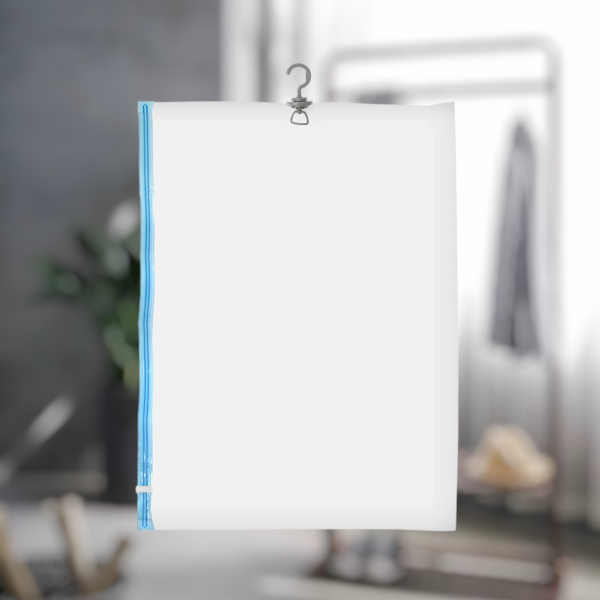 Пакет для вакуумной упаковки с клапаном и вешалкой 70*100 см с застежкой zip-lock